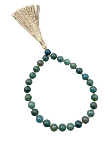 HI International Moosachat Jaap Mala, AAA, 27 + 1 Perlen, Mala, 8 mm, Mini-Mala, Schmuck, Herren, Quarter Mala, Yoga-Geschenk, 8mm, Edelstein, Moosachat HI International Moosachat Jaap Mala, AAA, 27 + 1 Perlen, Mala, 8 mm, Mini-Mala, Schmuck, Herren, Quarter Mala, Yoga-Geschenk, 8mm, Edelstein, Moosachat von HI International