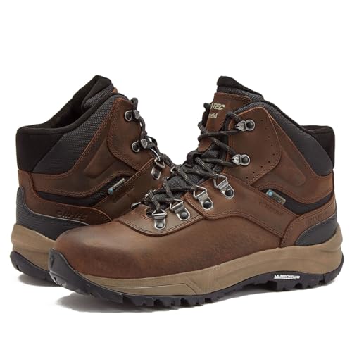 HI-TEC Herren Altitude VI I wasserdichte Leder-Wanderstiefel, Schwarz oder Braun, Größe M oder Extra breit, Dark Brown Tan, 40.5 EU X-Wide HI-TEC Herren Altitude VI I wasserdichte Leder-Wanderstiefel, Schwarz oder Braun, Größe M oder Extra breit, Dark Brown Tan, 40.5 EU X-Wide von HI-TEC