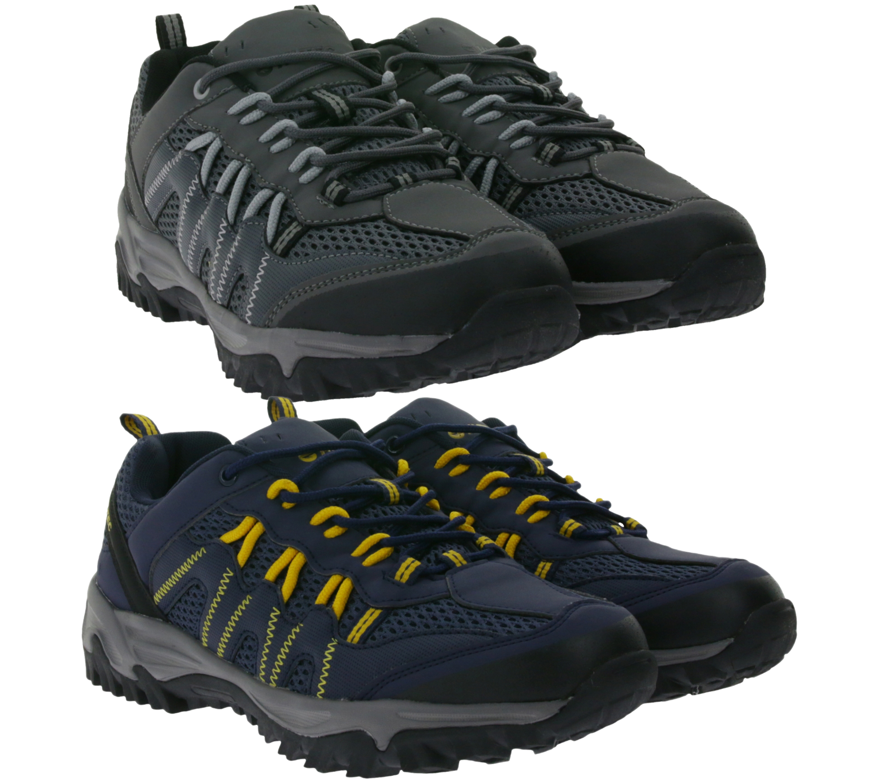 HI-TEC JAGUAR Herren komfortable Wander-Schuhe mit gepolsterter Zunge Outdoor-Schuhe O006524 Grau oder Blau von HI-TEC