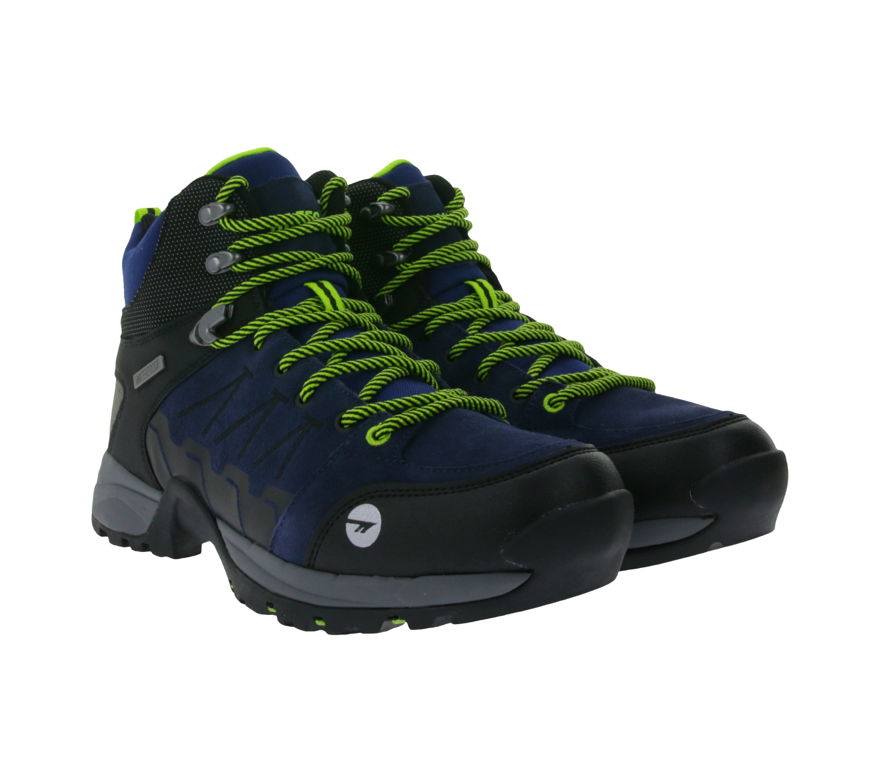 HI-TEC V-Lite Orion Mid WP Herren Wanderschuhe mit Dri-Tec-Membran wasserdichte Trekking-Schuhe O010241-031-01 Navy/Schwarz/Lime von HI-TEC