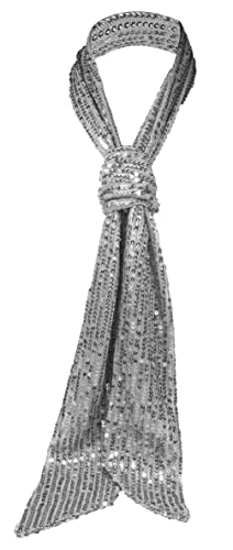 Kleiner Schal mit modischen Pailletten zur Dekoration - Silber - Allgemeine Größe von HI-party
