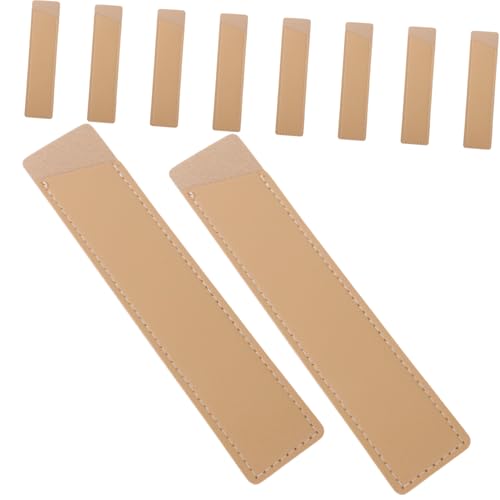 HIAKDOFT 10 Stück Teiliges Pu Leder Stifthülsen Einzelne Pen Sleeve Aufbewahrungstasche für Büro und Krankenschwestern Robust Glattes Material Praktischer Stifte Organizer Khaki Farbe von HIAKDOFT
