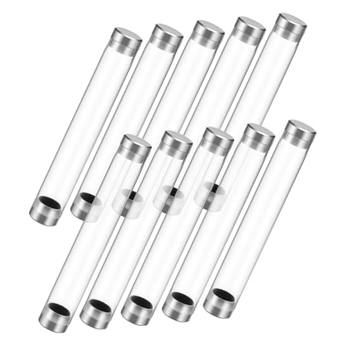 HIAKDOFT 10 Stück Teiliges Transparentes Acryl röhren etui für Einzelne Stifte Kratzfest Langlebig zur Aufbewahrung und Präsentation von Kugelschreibern Stiften und Bleistiften im Büro und von HIAKDOFT