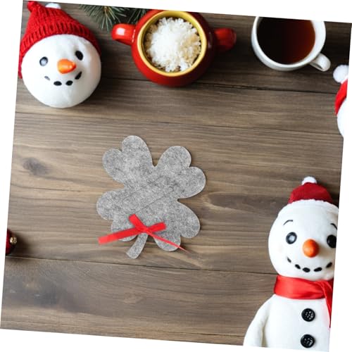 HIAKDOFT 12 Stück Teiliges Weihnachts Geldbeutel aus Filz Vierblättriges Kleeblatt Design Leicht und Tragbar Rot Grün Vielseitig für Karten Bargeld Reisen und Einkäufe Mehrfachset von HIAKDOFT