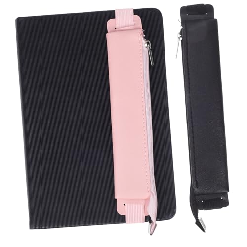 HIAKDOFT 2 Elastisches Stifthalter mit Reißverschluss Schlanker Tragbarer Federmäppchen Beutel für Notizbücher Planer und Schwarz Modernes Design Einfacher Zugriff Vielseitig für von HIAKDOFT