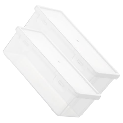 HIAKDOFT 2 Stück Große Transparente Federmäppchen mit Hoher Kapazität Robuste Stifteboxen für Schüler Praktische Aufbewahrungsboxen für Büro und Schule Leicht und Langlebig von HIAKDOFT