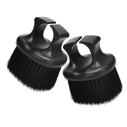 HIAKDOFT 2 Stück Kompakte Bartbürste aus Nylon und PP Weiche Borsten für Sanfte Reinigung Robuste Knöchelbürste für Feine Haare und Bartpflege Tragbar für Herren und Friseure von HIAKDOFT