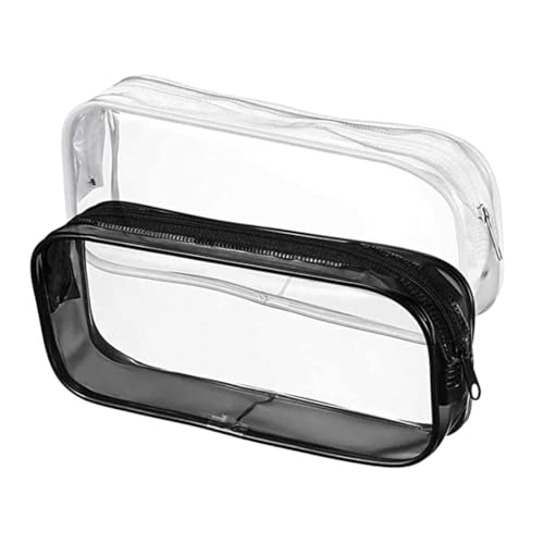 HIAKDOFT 2 Stück PVC Transparente Federmappe Große Kapazität Stiftetui mit Reißverschluss Staubdicht Robust für Schule Mädchen Jungen Schreibwaren Organizer HIAKDOFT 2 Stück PVC Transparente Federmappe Große Kapazität Stiftetui mit Reißverschluss Staubdicht Robust für Schule Mädchen Jungen Schreibwaren Organizer von HIAKDOFT