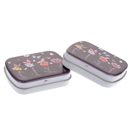 HIAKDOFT 2 Stück Praktische Stiftebox aus Langlebigem Eisen Großer Stauraum für Stiftspitzen und Bürobedarf Einfacher Organizer mit Klappbarem Deckel Geeignet für Schule Büro und Zuhause von HIAKDOFT