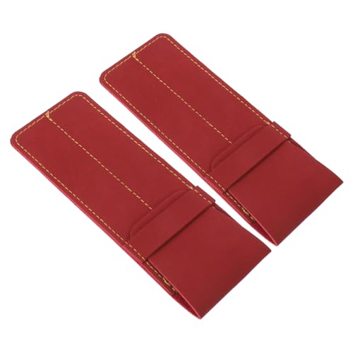 HIAKDOFT 2 Stück Teiliges PU Leder Stifttasche Mattierte Vintage Stifthüllen Tragbar Großer Stauraum Langlebig Vielseitig für Stifte Bleistifte Ausweise Praktische Organizer Tasche für von HIAKDOFT
