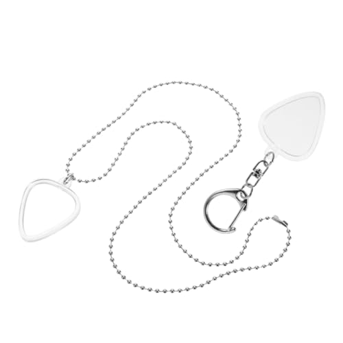 HIAKDOFT 2 Stück Teiliges Transparenter Gitarrenplektrum-Organizer mit Schlüsselanhänger Robuster Pick Holder Necklace und Keychain Standardgroße Aufbewahrungsbox für Musiker und von HIAKDOFT