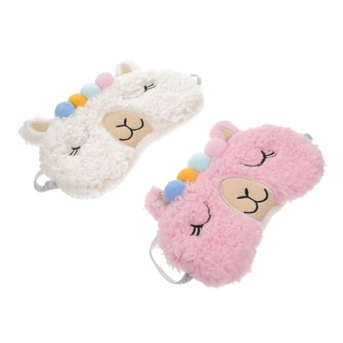 HIAKDOFT 2 Stück Weiche Atmungsaktive Schlafmaske mit Niedlichem Design Lichtblockierend und Bequem für Frauen und Mädchen für Reisen Nickerchen und Erholsamen Schlaf von HIAKDOFT