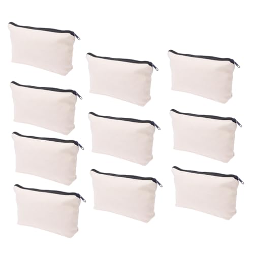 HIAKDOFT 20 Stück Leinwand Federmäppchen mit Reißverschluss Vielseitiges Langlebiges Stiftemäppchen für Schule Büro und Reisen Kompakte Kosmetiktasche und Organizer für Zufällige Farbe von HIAKDOFT