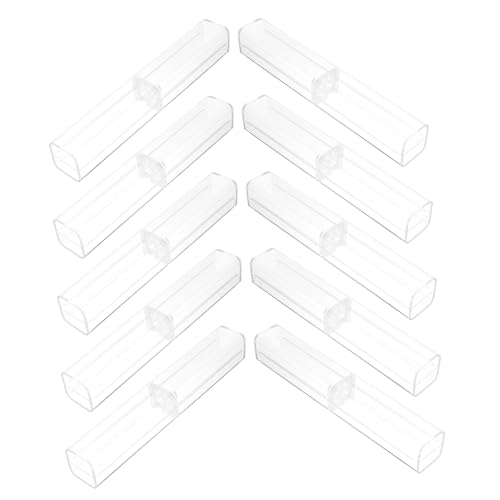 HIAKDOFT 25 Stück Teiliges Kleine Transparente Stiftboxen Quadratische Klare Pen Cases Aufbewahrung für Kugelschreiber Modische Geschenkidee für Schüler und Bürobedarf von HIAKDOFT