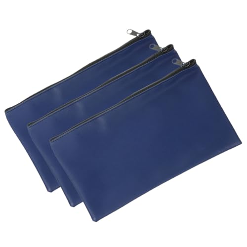 HIAKDOFT 3 Stück Teiliges Pu Leder Geldtaschen Multifunktionale Scheintasche für Bargeld Schecks Quittungen Langlebig und Leicht Geeignet für Bankangestellte Lehrer und Reisen Modisches von HIAKDOFT