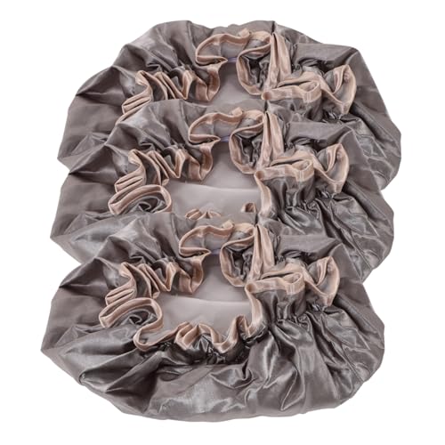 HIAKDOFT 3 Stück Wasserdichte Duschhauben Damen Peva Doppelter Schutz Badekappe für Haare Elastisch Wiederverwendbar Geeignet für Große Locken Zöpfe Langes Haar Praktisch für Reisen und von HIAKDOFT