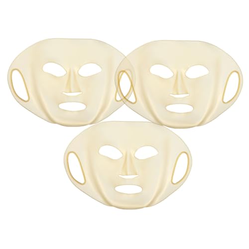 HIAKDOFT 3 Stück Wiederverwendbare Silikon Gesichtsmaske Teiliges Waschbar Faltbar Sanft und Dehnbar Sicherer Sitz für Gesichtspflege Unterwegs Ergonomisch für Teenager und Damen Geeignet von HIAKDOFT