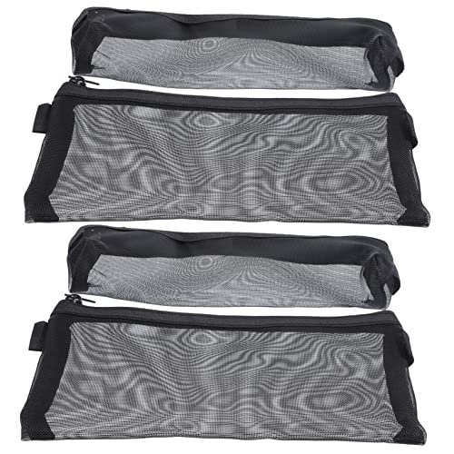 HIAKDOFT 4 Stück Teiliges Transparentes Großes Federmäppchen mit Reißverschluss Multifunktionale Tragbare Stifttasche für Schule und Büro Geräumig für Stifte Lineal Kosmetik Geeignet für von HIAKDOFT