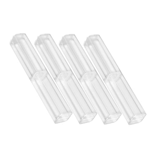 HIAKDOFT 4 Stück Transparente Stiftebox Kleine Klare Federmäppchen Geschenkboxen Leichte Schreibwaren Aufbewahrung Für Kugelschreiber Bleistifte Kompakte Stifthalter Für Büro Schule von HIAKDOFT