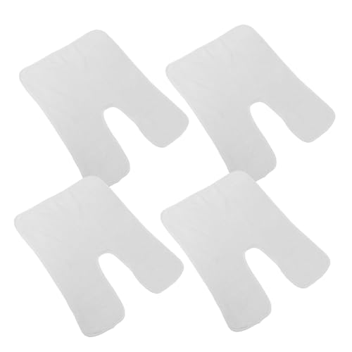 HIAKDOFT Gesichtstücher 4er-pack Geteilte Spa-handtücher Für Gesichtsbehandlungen Gesichtswasch-reinigungstücher Weiß von HIAKDOFT