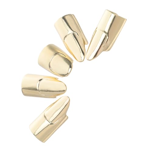 HIAKDOFT 5stücke Nagelringe Für Frauen Aus Metall Nagelring Mit Nagelkappe Verstellbarer Punkring Für Halloweenkostüme Und Partygeschenke Robust Und Elegant von HIAKDOFT