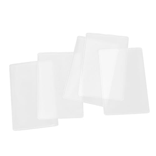 HIAKDOFT 5 Stück Teiliges Transparente Hartplastik Schutzhüllen für Ausweise Kreditkarten und Visitenkarten Langlebige PVC Kartenhüllen Wasser Staubabweisend Schlankes Design für Geldbörse von HIAKDOFT