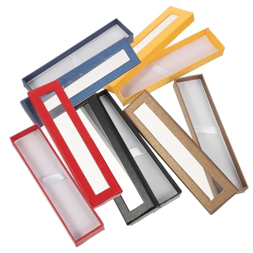 HIAKDOFT 5 Stück Teiliges für Füllfederhalter Transparente Stiftebox mit Fenster Robuste Papiermaterialien Stilvoller Schreibgerätekasten als Geschenkverpackung Farbe HIAKDOFT 5 Stück Teiliges für Füllfederhalter Transparente Stiftebox mit Fenster Robuste Papiermaterialien Stilvoller Schreibgerätekasten als Geschenkverpackung Farbe von HIAKDOFT