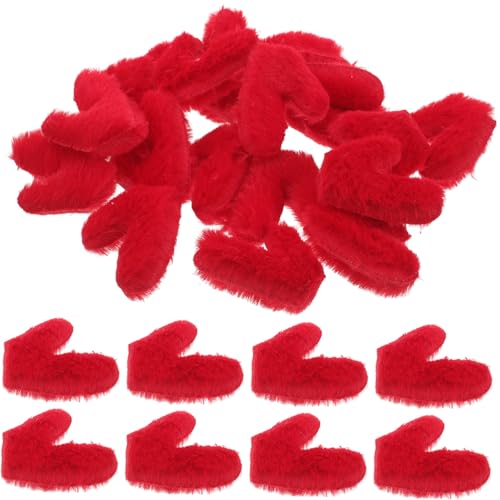 HIAKDOFT 50 Stück Niedliche Hirschgeweih Haarschmuck Bastelset Filigrane DIY Hirschhörner für Haaraccessoires Sichere Vielseitige Dekoration für Bastelfans Rot von HIAKDOFT