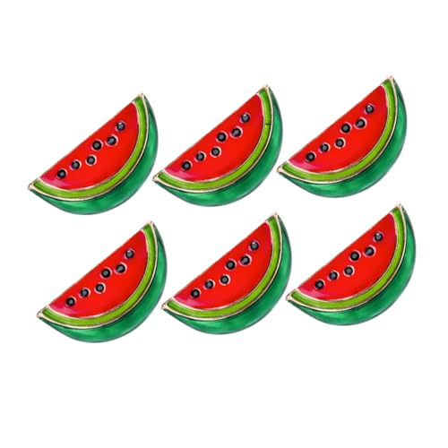 HIAKDOFT 6 Stück Kreative Wassermelonen Broschen aus Emaille Modische Anstecknadeln als Sweater und Schal Clip Leicht Anzubringen Vielseitig für Damen bei Partys Geburtstagen und Freizeit von HIAKDOFT