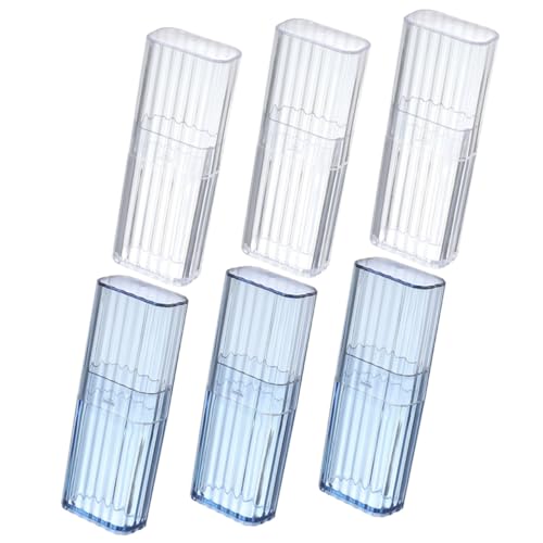 HIAKDOFT 6 Stück Tragbare Aufbewahrungsbox für Wattestäbchen und Zahnstocher Transparente aus Langlebigem Material Kompakt und Praktisch für Reisen und Haushalt von HIAKDOFT