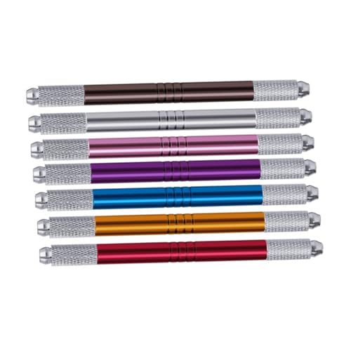 HIAKDOFT 7 Stück Teiliges Microblading Augenbrauenstift Doppel ended Tattoo Stift aus Wasserfest für Natürliche Augenbrauen und Professionelle Tätowierungen von HIAKDOFT