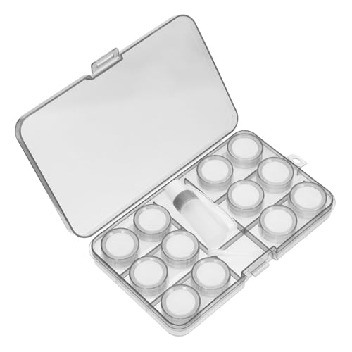 HIAKDOFT Auslaufsicherer Kontaktlinsenbehälter Teilig Transparent Klein Tragbare Aufbewahrungsbox für Damen Kompakt und Leicht für Reisen und Outdoor Aktivitäten Geeignet von HIAKDOFT