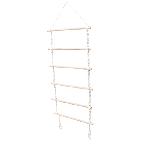 HIAKDOFT Boho Wand Organizer für Haarschmuck aus Baumwollseil und Holz Macrame Haarclip Halter für Damen Praktischer Headband und Claw Clip Aufbewahrer Leichter Langlebiger Haarschmuck von HIAKDOFT