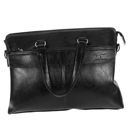 HIAKDOFT Elegante PU Leder Aktentasche Herren Business Handtasche Verstellbar Abnehmbar Schulterriemen Multifunktionale Umhängetasche Für Reisen Büro Alltag von HIAKDOFT