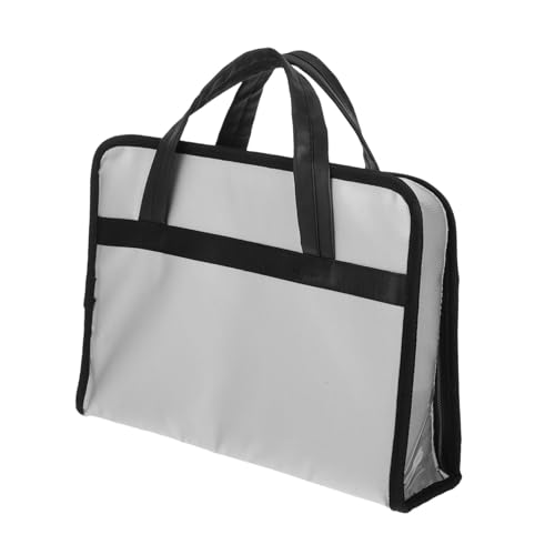 HIAKDOFT Feuerfester Aktenkoffer für Dokumente mit Multifunktionalen Fächern Kompakte Portable Aufbewahrungstasche für Geschäftsreisen Büro und Besprechungen Sicherer Schutz Wichtiger von HIAKDOFT