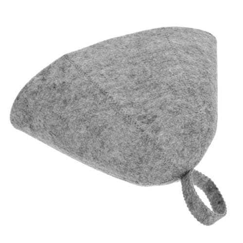 HIAKDOFT Filz Saunakappe für Damen und Herren Leichter Sauna Haar Schutzkappe aus Weichem Filz Hitzebeständig und Saugfähig Eleganter Grauer Saunahut für Sauna Bad und Dampfbad Komfortabel von HIAKDOFT