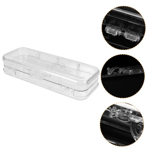 HIAKDOFT Große Transparente Doppellagige Federmappe mit Fächern Leichter Stifte Organizer für Schule Büro Robuster Aufbewahrungskasten für Bleistifte Marker und Schreibwaren von HIAKDOFT