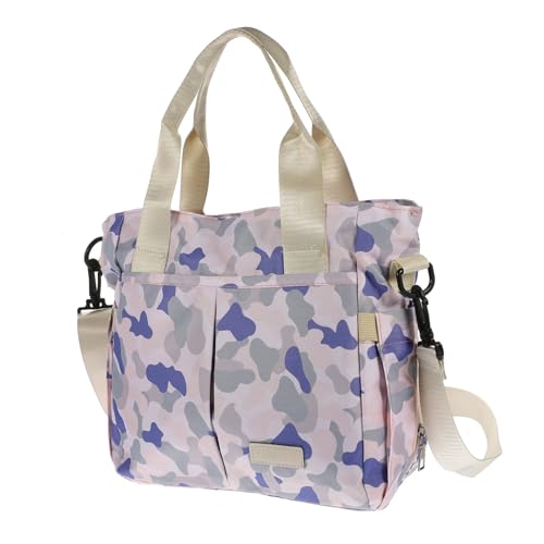HIAKDOFT Große Wickeltasche Windeltasche Nylon Wasserabweisend Multifunktional mit Extra Weitem Reißverschluss für Mama und Papa Outdoor und Ausflüge Blau Camouflage von HIAKDOFT