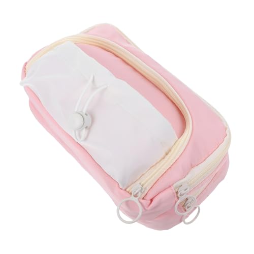 HIAKDOFT Großes Mehrschichtiges Federmäppchen für Mädchen mit Hoher Kapazität Doppellagiger Stiftetui Aufbewahrung Vielseitiger Schulzubehör Organizer Robust und Leicht Tragbar für Schüler von HIAKDOFT