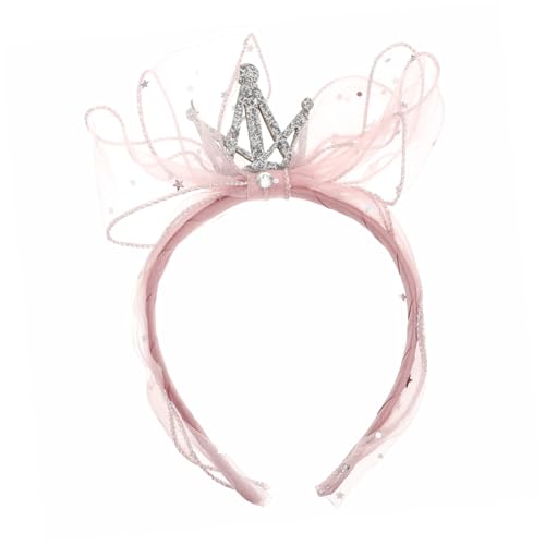 HIAKDOFT Haarband mit Großer Schleife Design Hautfreundliches Stirnband für Mädchen Langlebiger Haarschmuck für Geburtstagsfeiern Fotoshootings und Partys Bequemes Accessoire in Rosa von HIAKDOFT