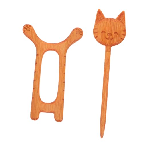HIAKDOFT Holz Brosche Katze Vintage Tiermotiv Anstecknadel für Damen Leichter Natürlicher Holzschmuck Dekorativer Schal und Pullover Clip Umweltfreundlich und für Herbst und Winter von HIAKDOFT