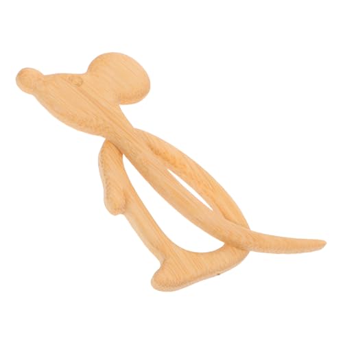 HIAKDOFT Holz Brosche Mausmotiv Leichte Kreative Tier Anstecknadel für Damen Vintage Look Natürliche Holzstruktur Langlebiger Schmuck für Jacken Schals Pullover Rucksäcke von HIAKDOFT