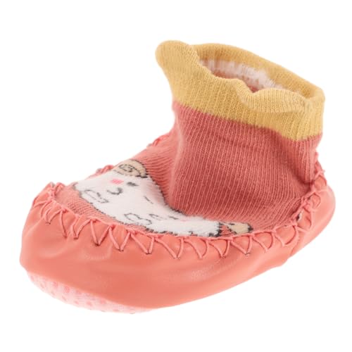 HIAKDOFT Jungen Sockenschuhe Weiche Rutschfeste Lauflernsocken Cartoonmuster Elastische Hausschuhe Indoor für Herbst Winter von HIAKDOFT