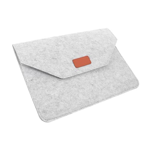 HIAKDOFT Laptoptasche Filz Weich Gefüttert Stoßfest Notebook Schutzhülle Tragbar Kompatibel für Tablet und Computer Leichtgrau Langlebig und Kratzfest von HIAKDOFT