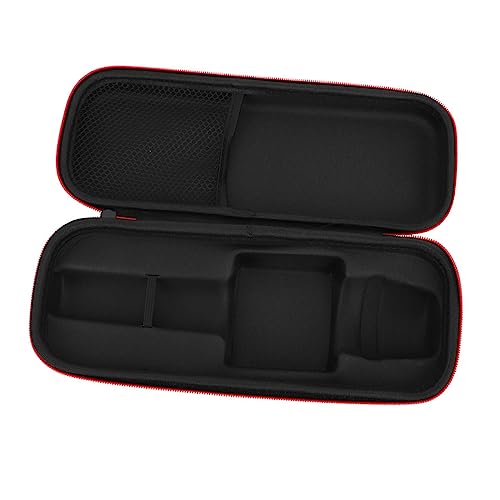 HIAKDOFT Mikrofon Schutztasche mit Reißverschluss Leichte Aufbewahrungs etui aus Pu Leder Stoßfest und Strapazierfähig Praktische Organizer Tasche für Mikrofone und Zubehör Schwarz von HIAKDOFT