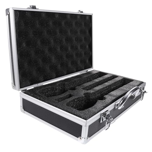 HIAKDOFT Mikrofonkoffer für Kabellose Handmikrofone Leichter Robuster Aluminium Organizer Koffer Tragbare Schutzbox für Mikrofonaufbewahrung und Sicheren Transport Praktische Mikrofonbox von HIAKDOFT