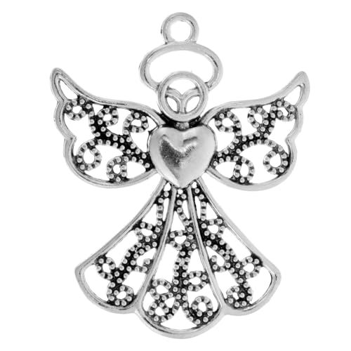 HIAKDOFT Minimalistischer Anhänger Legierung DIY Schmuckanhänger Vielseitiger Schutzengel Charms für Schlüsselbund Auto Rückspiegel Dekoration Personalisierbar Geschenkidee von HIAKDOFT