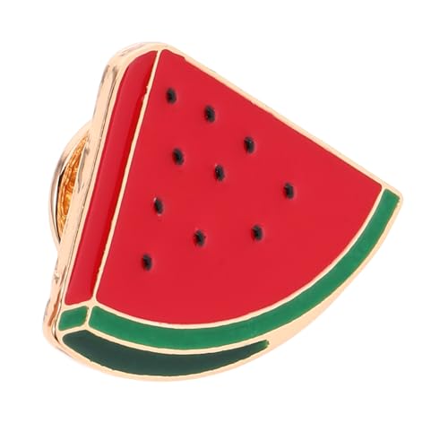 HIAKDOFT Modische Wassermelonen Brosche Anstecknadel für Damen Cartoon Lapel Badge Einfach zu Befestigen Dekorativer Kleidungsschmuck Vielseitiger Cardigan Clip für Freizeit und Formelle von HIAKDOFT