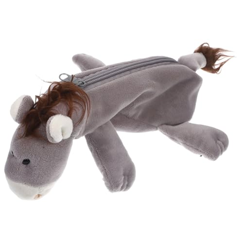 HIAKDOFT Plüsch Federmäppchen in Niedlicher Tierform Großes Kreatives Mäppchen für Schüler Multifunktionale Stifttasche mit Reißverschluss Leichtes und Weiches Federmäppchen für Mädchen von HIAKDOFT