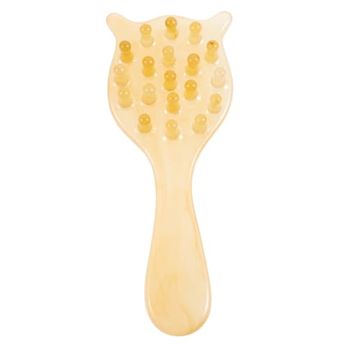 HIAKDOFT Resin Massage Kamm mit Griff Kopfhautmassagekamm für Erwachsene Multifunktionaler Kleiner Massagekamm für Männer und Frauen zur Entspannung und Haarentwirrung Handlich und Robust von HIAKDOFT